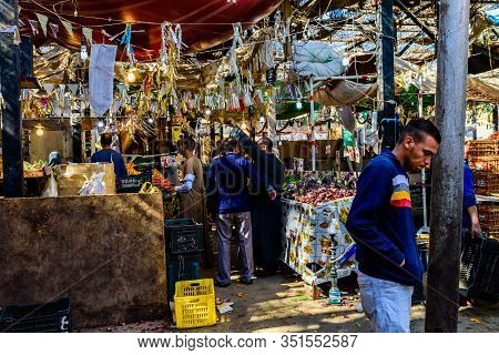 Hurghada, Egypt - December 9, 2018: People At Fruit Market In Dahar District (old Town Of Hurghada C