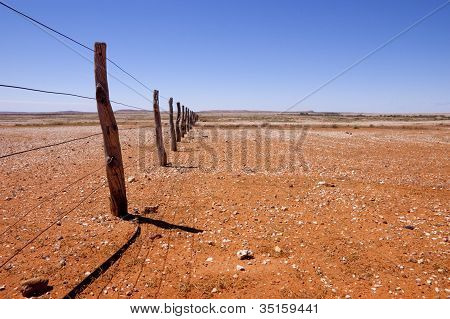 Fenceline v vnitrozemí Austrálie