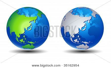 Earth planet globe