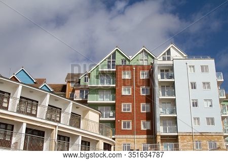 Boscombe, Dorset, England-march 27,2016: The Honeycombe Chine Apartment Development. The Development