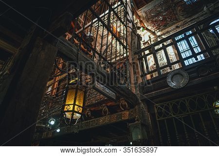 Gonzalez Catan, Argentina, September 28, 2019: Interior Of The Iron Museum In The Amazing Medieval T