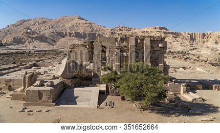 The Ramesseum Is The Memorial Temple Or Mortuary Temple Of Pharaoh Ramesses Ii. It Is Located In The