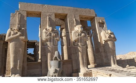 The Ramesseum Is The Memorial Temple Or Mortuary Temple Of Pharaoh Ramesses Ii. It Is Located In The