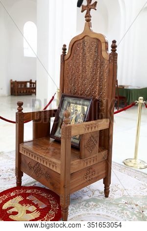 Chair Of Patriarch In Georgian Church