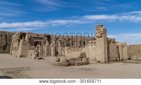 Edfu Is The Site Of The Ptolemaic Temple Of Horus And An Ancient Settlement. Egypt. Edfu Also Spelt 