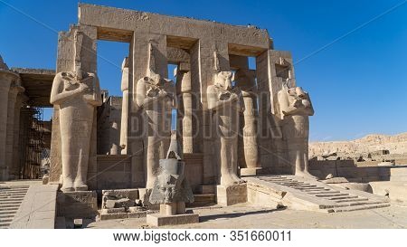 The Ramesseum Is The Memorial Temple Or Mortuary Temple Of Pharaoh Ramesses Ii. It Is Located In The