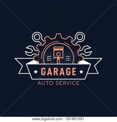 Car Service And Repair Badge Design, Stock Vector