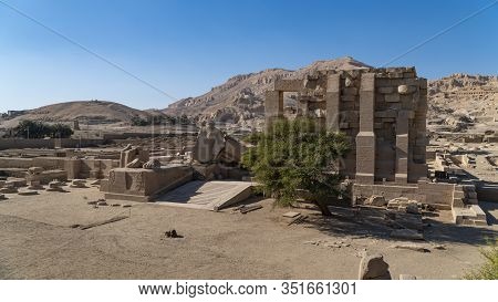 The Ramesseum Is The Memorial Temple Or Mortuary Temple Of Pharaoh Ramesses Ii. It Is Located In The