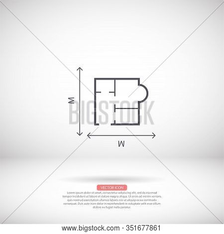 House Size Iconvector Icon , Lorem Ipsum Flat Design