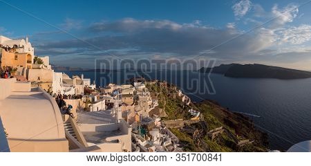 Sunset In Oia, Santorini, Greece