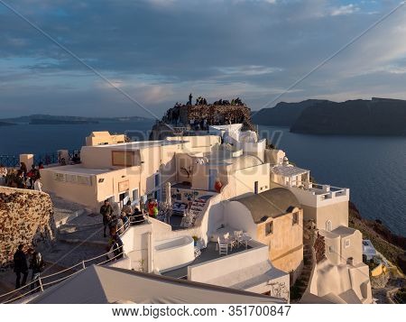 Sunset In Oia, Santorini, Greece