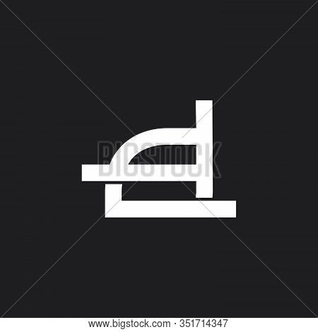 Letter Dt Symbol Simple Geometric Line Logo Vector