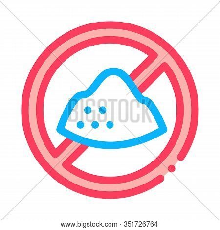 Sugar Crossed Icon Vector. Outline Sugar Crossed Sign. Isolated Contour Symbol Illustration