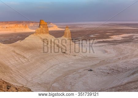 The Ustyurt Plateau. District Of Boszhir. The Bottom Of A Dry Ocean Tethys. Kazakhstan. Selective Fo