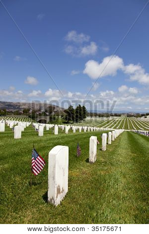Gravsten på Forenede Stater National Cemetery