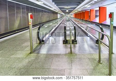 Vienna, Austria - September 2018: City Airport Halls