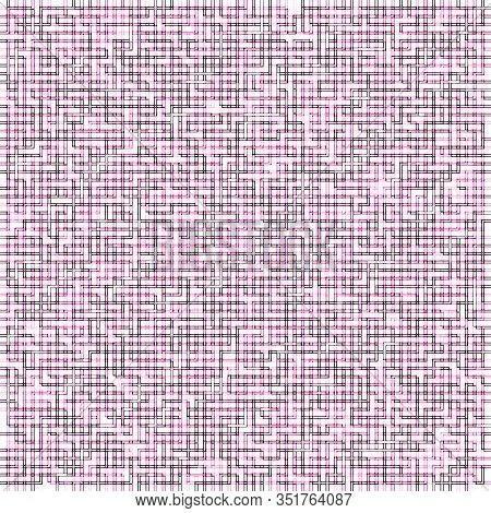 Abstract White, Pink And Black Techno Background, Abstract Illustration With Colorful Spots In Natur