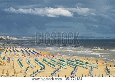 Termoli, Campobasso, Molise, Italy, And Its Beach At Summer