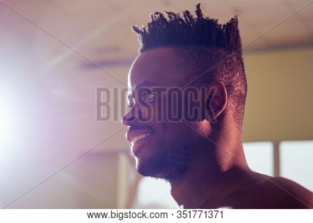 Happy Man With Cool Hairctyle Dreadlocks Portrait