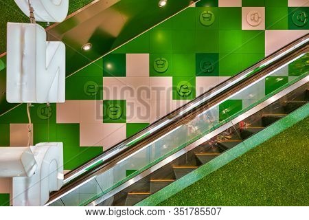 HONG KONG - JANUARY 22, 2019: interior shot of Bossini shop. Bossini International Holdings Limited and its subsidiaries is an apparel brand owner, retailer and franchiser, headquartered in Hong Kong.