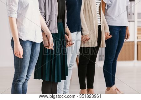 Women With Issues Supporting Together During Group Therapy
