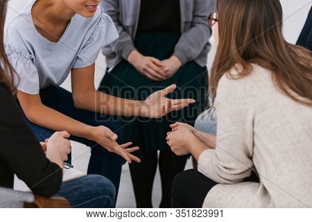 Women With Problems Sitting Together During Counseling