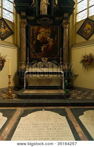 Peter Paul Rubens hrobky hrob Jacobskerk Antverpy