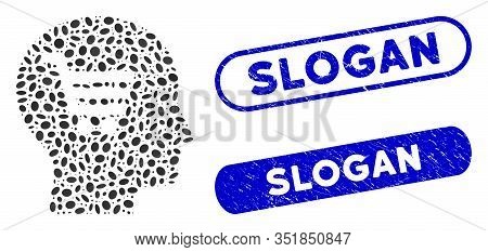 Mosaic Shopping Dream And Grunge Stamp Seals With Slogan Phrase. Mosaic Vector Shopping Dream Is Cre