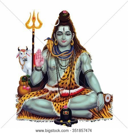 Lord Maha Shivaratri  God  Hinduism Ox  Animal Spiritual Illustration Holy