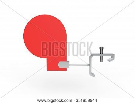 Shelf Wobbler  Or Shelf Stopper Wobble Mock Up Ready For Branding. 3d Illustration