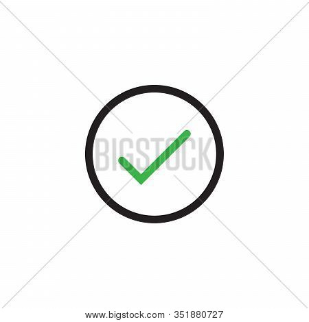 Accept Icon In Circle. Checkmark Symbol, Check Mark Icon, Verifying Concept, Agree, Agreement, Appro