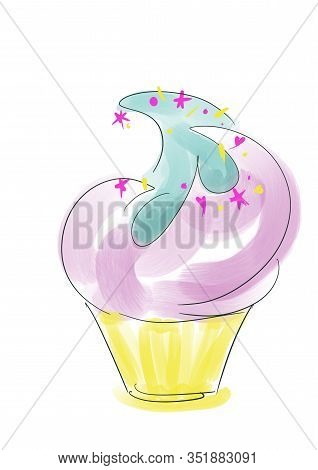 Dessert Cupcake Pastel Color Swetty Art Food