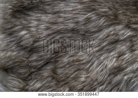 Gray Brown Faux Wolf Fur Texture Background Chic Cape