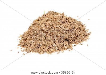 Dill Seeds Isolated On White Background