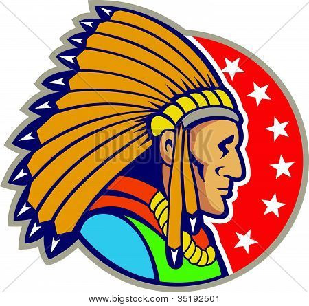 美洲原住民的印第安头饰边