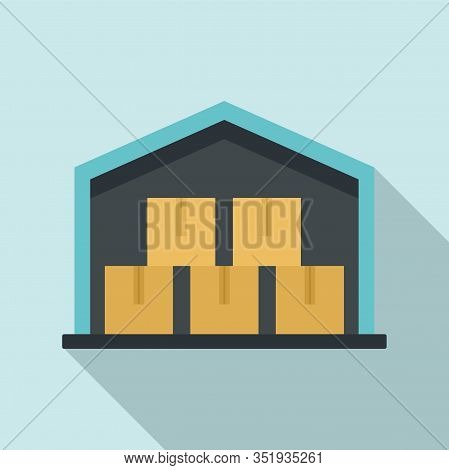 Full Warehouse Icon. Flat Illustration Of Full Warehouse Vector Icon For Web Design