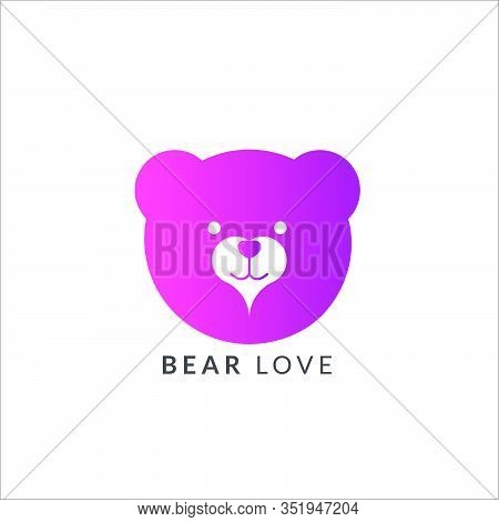 Bear Gradient  Art Illustration Vector Template, Suitable For Creative Industry, Multimedia, Enterta