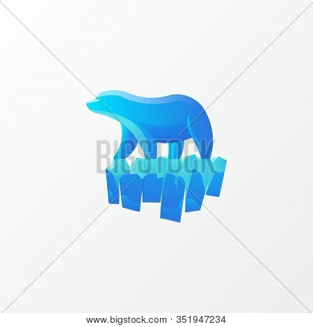 Bear Gradient  Art Illustration Vector Template, Suitable For Creative Industry, Multimedia, Enterta