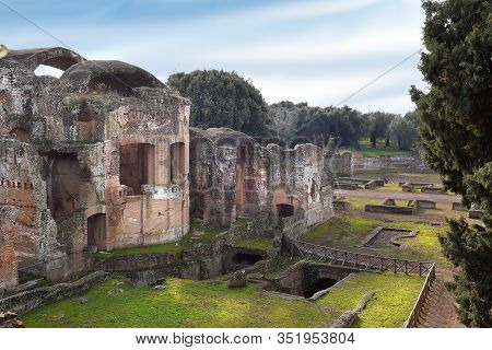 Ancient Ruins In Villa Adriana (hadrians Villa) In Tivoli, Italy