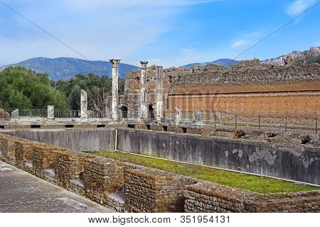 Ancient Ruins In Villa Adriana (hadrians Villa) In Tivoli, Italy