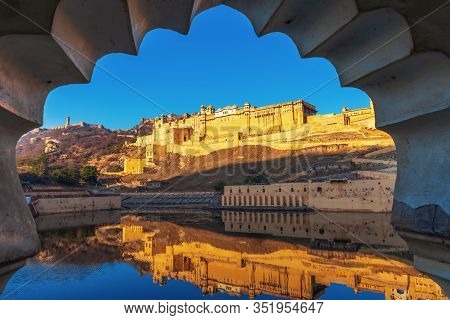 View On Jaipur Fort From Dil Aaram Bagh, Jaipur, India