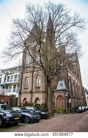 Utrecht, Netherlands - January 07, 2020.  Catholic Church St. Willibrords