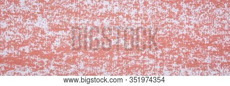 pastel red crayon on white art canvas background texture, panorama banner