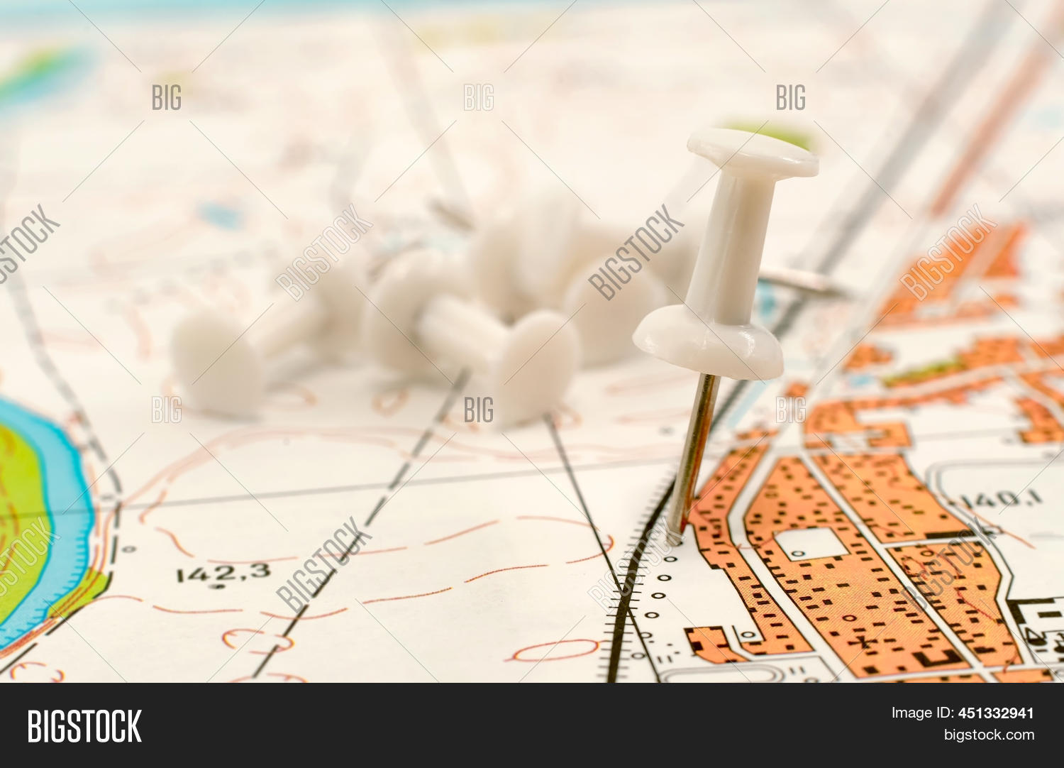 Paper Clip On Map Image & Photo (Free Trial) | Bigstock