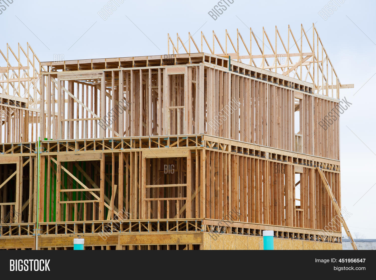 Frame Two Story House Image & Photo (Free Trial) Bigstock