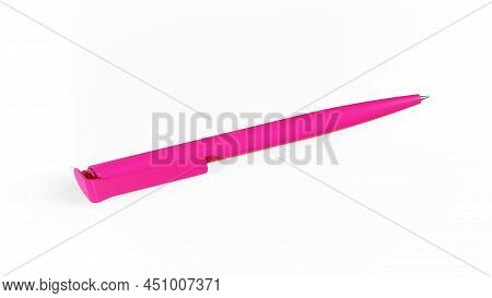 Ball Pen Mockup Isolated On White Background - 3d Render