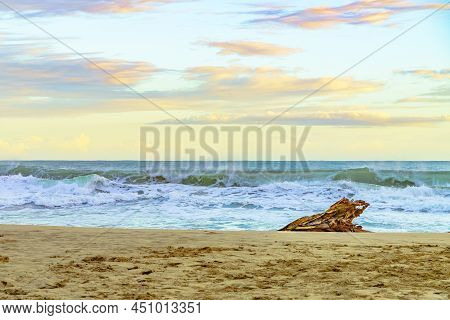 Sunrise At Playa Cocles, Beautiful Tropical Caribbean Beach, Puerto Viejo, Costa Rica East Coast And