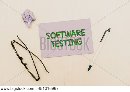 Handwriting Text Software Testing. Concept Meaning Investigation Provide Information About The Quali