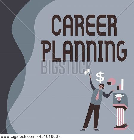 Inspiration Showing Sign Career Planning. Business Showcase A List Of Goals And The Actions You Can 