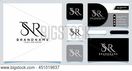 Snr Letter Initial Logo Design, Vector Template